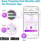 Easy@Home Ovulation Test Strips, 25 Pack Fertility Tests, Ovulation Predictor Kit, Powered by Premom Ovulation Predictor iOS and Android App, 25 LH Strips