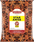STAR ANISE WHOLE 200 gm (7 oz) | Seeds Pods ~ All Natural | Vegan | Gluten Friendly | NON-GMO | Whole Chinese Anise Star Pods Sun Dried Spice, Anis Estrella/Badian Khatai/ Illicium Verum, Widely Used for Baking, Cooking, and Tea.