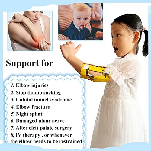 Prevent Scratching Face, Thumb Sucking Habit, Pulling IV Tubes Elbow Immobilizer Splint & Arm Restraint Wrap for Babies Kids-Prevent HAND-TO-FACE habits (Small)