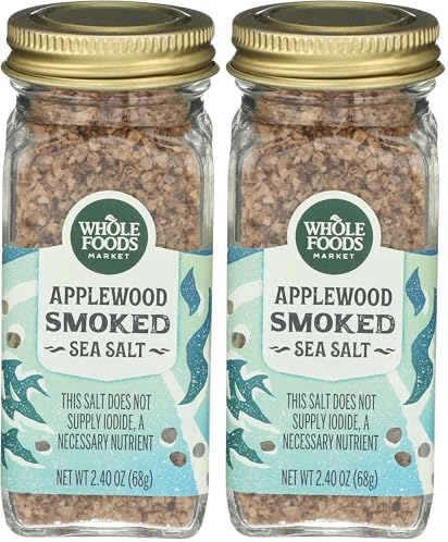 Whole Foods Market, Seasoning, Salt, Applewood Smoked, 2.40 Ounce (Pack of 2)