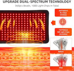 bonodave Red Infrared Light Therapy Mat for Body, 31.75" x 11.5" Red Light Pad Upgraded 3 Chips in 1 Beads 360pcs LEDs 660nm 850nm RLT Device for Body Back Shoulder Knee Joint Pain Relief, Ideal Gift