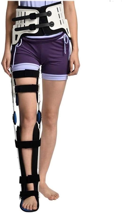 Knee Support Brace,Hip Knee Ankle Foot Orthosis Leg Fracture, Lower Limb Paralysis, Hip Walking Fixed with Walking Boots Brace Knee Surgery Ligament Support 917 (Right)