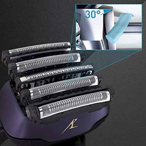 Panasonic ES-LV67-A803 Wet and Dry Shaver, 5 Shaving Heads with Linear Motor, Including Hair Trimmer, Navy Blue