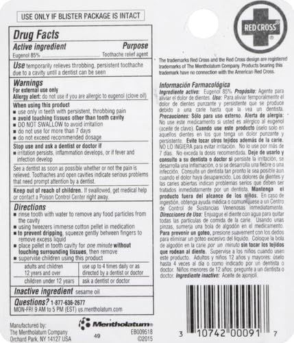 Red Cross Toothache Complete Medication Kit 0.12 oz Pack of, 2 Count