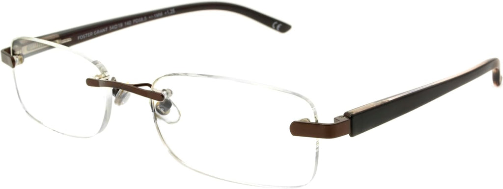 Foster Grant Men's Rick Square Reading Glasses