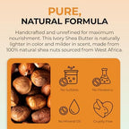 REAL African Shea Butter Pure Raw Unrefined From Ghana"IVORY" 8oz. CONTAINER