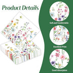 50 Pcs Wildflower Napkins 13 X 13 Inches, Floral Paper Napkins Disposable Flower Cocktail Napkins For Spring Summer Picnic Wedding Baby Shower Birthday Tea Party Decorations