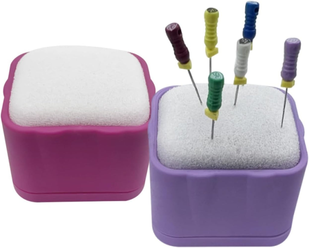 2 PCS Endo File Clean Stand, SENLIN DENTAL Quick and Efficient Cleaning High Temperature Resistance File Sponge Stand File Stand Endo Holder Box (Without Tools)