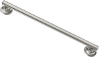 Moen LR8724D1GBN Bathroom Safety 24-Inch Designer Bathroom Grab Bar with Curled Grip, Brushed Nickel