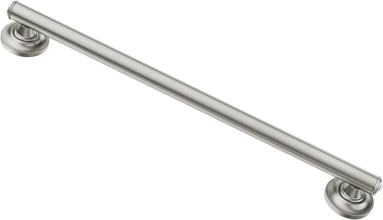 Moen LR8724D1GBN Bathroom Safety 24-Inch Designer Bathroom Grab Bar with Curled Grip, Brushed Nickel