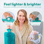Medi Grade Enema Kit for Adults, 0.53 Gal Capacity - Transparent, Hands-Free with One-Way Valve, 4 Tips and Enema Bag - Enemas for Colon Cleanse for Women and Men - for Coffee Enema & Colon Cleansing