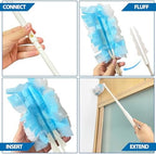 KEUYE Replacement Handles Compatible with Swiffer Duster Refill, Extended Handle, Adjustable Length Handles only (2pcs)