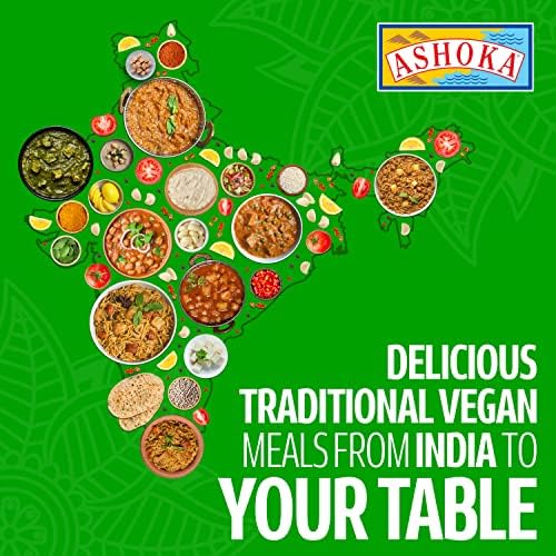 Ashoka Authentic Indian Meals 1932, Vegan Sampler Pack, Kosher Certified, Ready to Eat Meal Kit, All-Natural Microwave Friendly, Great for Hiking & Camping, Gluten-Free, No Preservatives, Pack of 5