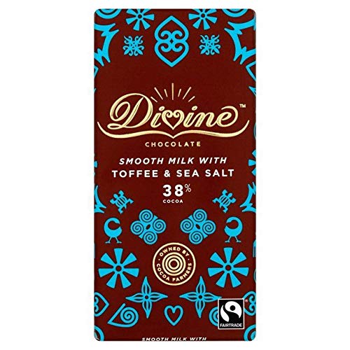 Divine 38% Milk Chocolate with Toffee & Sea Salt - 90g (0.19 lbs)
