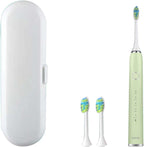 BNEI Sonic Electric Toothbrush, 5 Modes, 2-Minute Timer, 35-Day Life, 38,000 Vibrations/Minute, 2 Replaceable Brush Heads, White/Black/Green/Pink (Green)