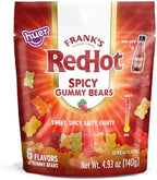 Huer - Frank's RedHot Original Spicy Gummy Bears 2 Pack - Sweet, Spicy, Salty, Fruity Easter Candy - 6 Flavors - A Fiery Twist on Classic Gummies - 4.93oz Bags (Pack of 2)