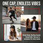 Baseball Cap, Hip Hop Stylish Trucker Hat for Men & Women, XO Embroidered Adjustable Streetwear Cap for Casual & Outdoor Wear