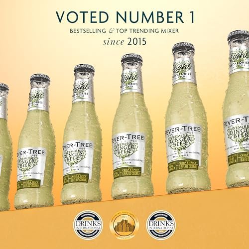 Fever-Tree Light Ginger Beer, 6.8 fl oz (24 Bottles) Lower in Calories, No Artificial Sweeteners, Flavorings or Preservatives