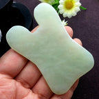 Didiseaon 2Pcs Natural Xiuyan Jade Scraping Board Facial Massaging Plate for Skin Care Neck Shoulder Foot Massage Tool