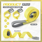 4 Pcs Lift Sling Straps Heavy Duty Web Slings Straps Polyester Nylon for Hoist Car Outdoor Using