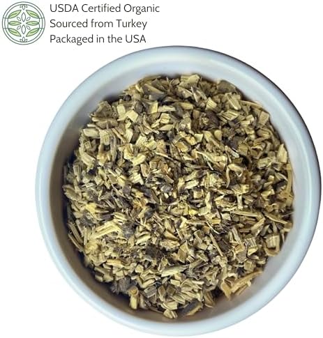 Elanen Naturals Organic Licorice Root 4 oz. (113g), USDA Certified Organic Licorice Root Tea, Licourice Bulk Chopped, Liquorice, Raiz de Regaliz Licrice, Glycyrrhiza glabra, Cut & Sifted