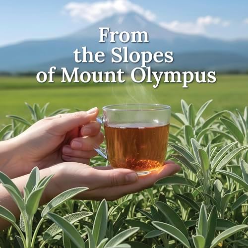 My Land Organic Sage Leaves – Dried Leaf Tea Loose Leaf (50g), Greek Mountain Herb from Mt. Olympus, Small Family Harvest