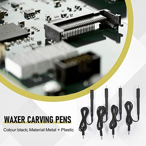 4PCS Replacement Waxer Carving Pencil Pens for Dental Lab Digital Electric Wax, Black