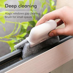 Window Cleaning Brush,Multifucation Groove Cleaning Brush for Household Use, 3 in 1 Window Sliding Door Track Cleaner, Sill, Tile Lines, Shutter, Car Vents, Keyboard, Small Spaces Clean Kit