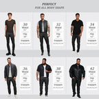 ETHANOL Mens Slim Fit Stretch Fashion Casual Faux Leather Pants