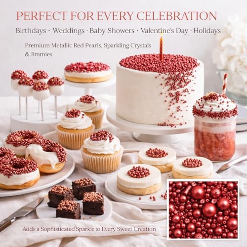Confect Copper Sprinkles – Premium Metallic Copper Pearl Cake & Cupcake Sprinkles (4.2 oz / 120g) – Bake Stable, Soft Chew, No Synthetic Dyes – Edible Decorating Sprinkles for Cookies & Baking