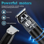 Bomxin Beard Trimmer for Men 6 in 1 Cordless Waterproof Electric Hair Clippers Mustache Body Face Trimmer All in One Grooming Kit with LED Display USB Rechargeable