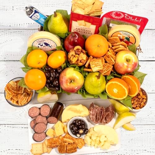 Mothers Day Gift Grand Fruit Gourmet and Snacks Basket