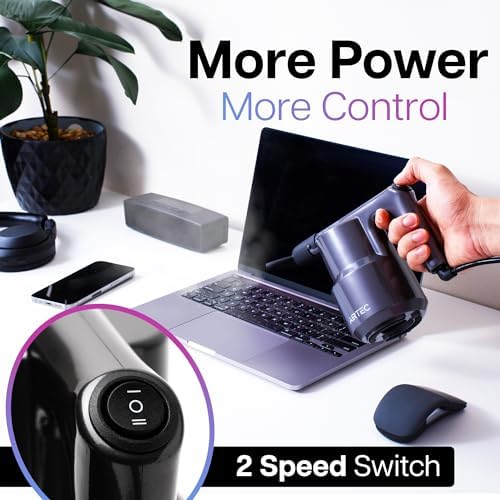 IT Dusters AirTec Ultra Electric Air Duster Blower for PC, Laptop, Console, Electronics and Home Cleaning, Environmental Alternative to Spray air can Duster Keyboard Cleaner (Type 6)