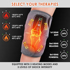 Cordless Knee Massager with Heat and Vibration, 3-in-1 Heating Pad for Knee, Shoulder, and Elbow, 5000mAh Battery, Portable Touchscreen Control for Pain Relief — Mother's Day & Father's Day