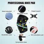 1Pcs Hinged Knee Support Brace Adjustable Compression Knee Pad Protector Open Patella Knee Wrap Stabilizer for Joint Pain Relief
