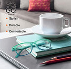 Yogo Vision Blue Light Reading Glasses for Men and Women Two Tone Havana Rectangle Readers Set of 5