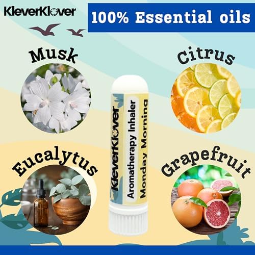 Aromatherapy Nasal Inhaler Stick (2 Pcs) - Monday Morning & Dreamy Night | Daily Routine - Relaxation, Natural Calm, Sleep Aid, Refresh & Mood Uplift with 100% Natural Essential Oils