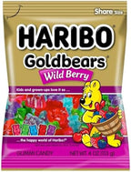 HARIBO Goldbears Wild Berry Gummi Candy, Fruit Flavored, 5 oz Share Size Bag (4 PACK)