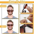 TOODOO 18 Pairs Eyeglasses Nose Pads Adhesive Silicone Glasses Replacement Anti Slip Nosepads for Eyeglass Glasses Sunglasses (Transparent, 1mm)