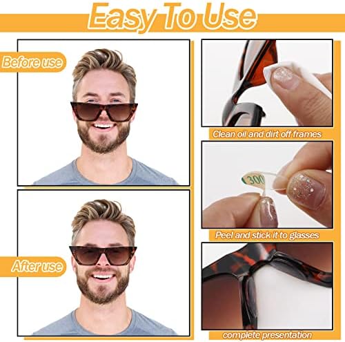 TOODOO 18 Pairs Eyeglasses Nose Pads Adhesive Silicone Glasses Replacement Anti Slip Nosepads for Eyeglass Glasses Sunglasses (Transparent, 1mm)