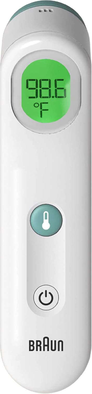 Braun Sensian Contact 5 Forehead Thermometer, Gentle Digital Thermometer for Adults and All Ages with Professional Accuracy and Color Coded Guidance