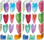 IHR Ideal Home Range Pocket Tissues 4-Ply Facial Tissue Pack, 10-Count, Rainbow Hearts, 2-Pack Only