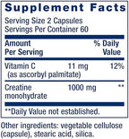 Life Extension Creatine Capsules – Creatine Monohydrate – Promotes Strength, Lean Muscle, Healthy Endurance – Non-GMO, Gluten-Free – 120 Capsules