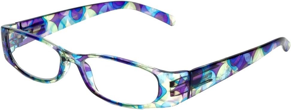 Calabria 759 Colorful Rectangular Women’s Reading Glasses Readers Stylish Eyeglasses Matching Soft Case Included