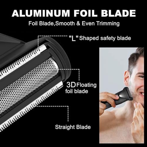 2 Pack Foil Replacement Blades Compatible with Manscaped The Lawn Mower 5.0 Ultra Groin & Body Hair Trimmer,Stainless Steel Foil Blades for Smooth and Close Shaving.