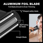 2 Pack Foil Replacement Blades Compatible with Manscaped The Lawn Mower 5.0 Ultra Groin & Body Hair Trimmer,Stainless Steel Foil Blades for Smooth and Close Shaving.