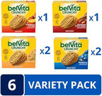 belVita Breakfast Bars Biscuits Variety Pack, 4 Flavors, 30 Total Packs, 6 Boxes (4 Biscuits Per Pack)