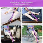 35 Inches Long Leg Lifter Strap with Padded Handgrips and Feet Loop,Rigid Leg Lifter Hip&Knee Replacement Surgery Recovery Kit,Foot Lifter Easily Get in and Out of Bed,Car,Wheelchair