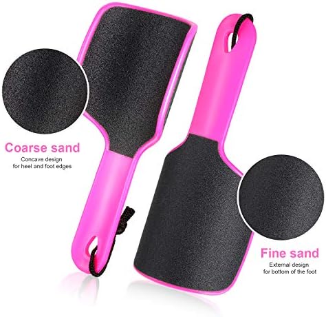 Mudder 4 Pieces U Shaped Curved Foot File Foot Callus Remover Double Sided Colossal for Grit Exfoliates Removes Dead Skin, 4 Colors