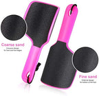Mudder 4 Pieces U Shaped Curved Foot File Foot Callus Remover Double Sided Colossal for Grit Exfoliates Removes Dead Skin, 4 Colors